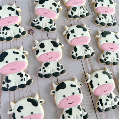 Cow Cookies Individually Wrapped Cow Party Cookies Etsy