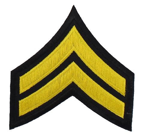 Corporal Chevron Gold On Black Security Uniform