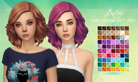 Kiara Medium Soft Wavy Recolor At Aveira Sims 4 Via Sims 4 Updates