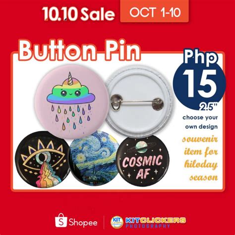 Kit Button Pin Personalized Customized Own Design Button Pin Shopee