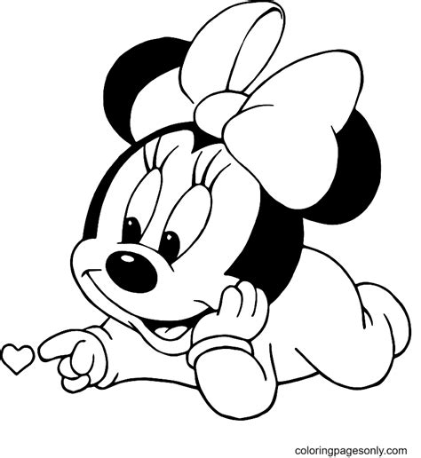 Transparent Baby Minnie Png Minnie Mouse Coloring Pages Clipart Sexiz Pix