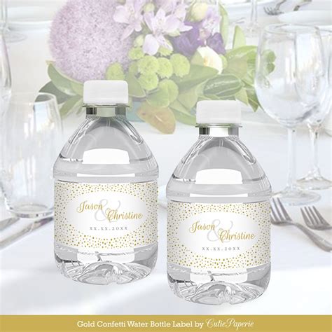 printable wedding water bottle labels free templates best design ideas