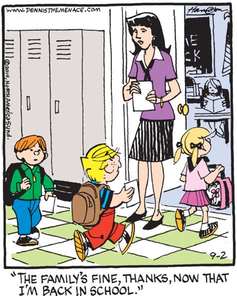 Dennis The Menace By Hank Ketcham First Day Of School The