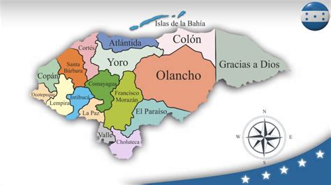 Mapa Político De Honduras Para Colorear Conoce Los Límites Del
