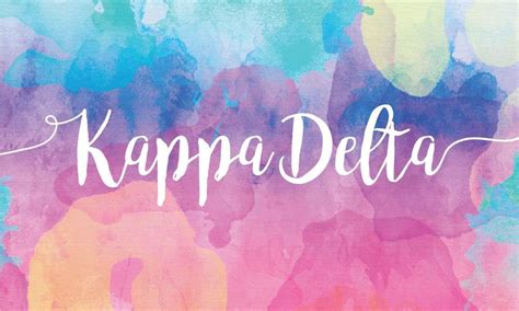 Kappa Delta Sorority Water Color Script Name Sorority Flag 3 X 5 Kd