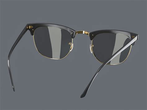 Ray Ban Clubmaster 3d Model On Behance