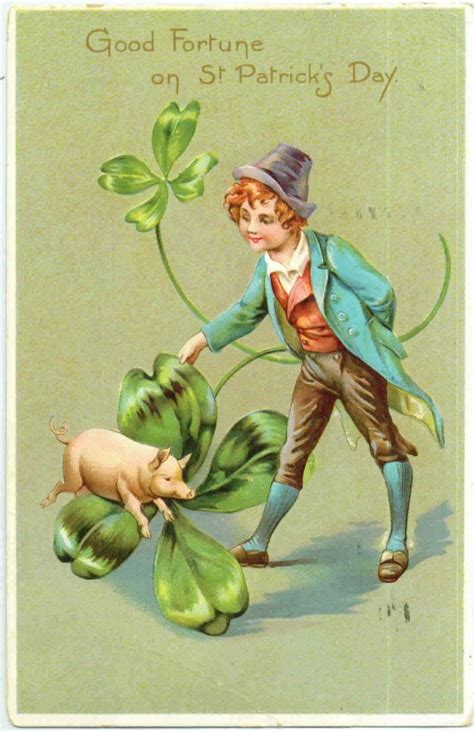 these free vintage st patrick s day greeting cards feature traditional irish lads from