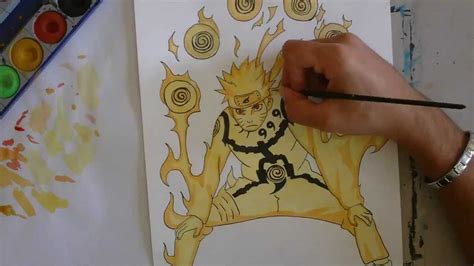 How To Draw Naruto Kyuubi Mode Naruto Youtube