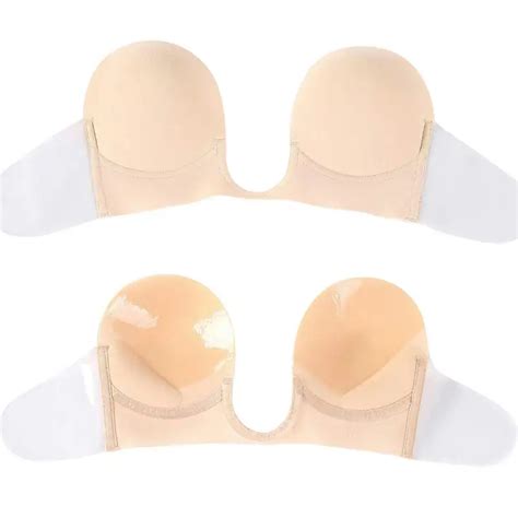 Women Self Adhesive Strapless Bra Invisible Push Up Bras Formal Dress