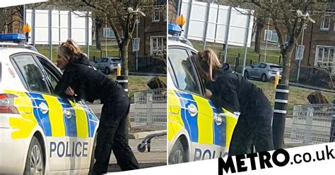 police officers filmed kissing in a patrol car at tesco for 20 minutes metro news