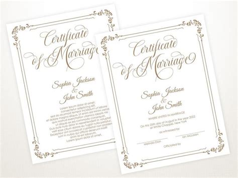 I hope you enjoy this free printable santa nice list certificate! Editable Wedding Certificate Template, Printable Certificate of Marriage, Elegant Gold Wedding ...