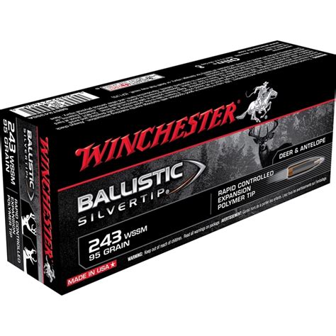 Winchester Ballistic Silvertip 243 Wssm Ammo 95 Gr Rapid Controlled