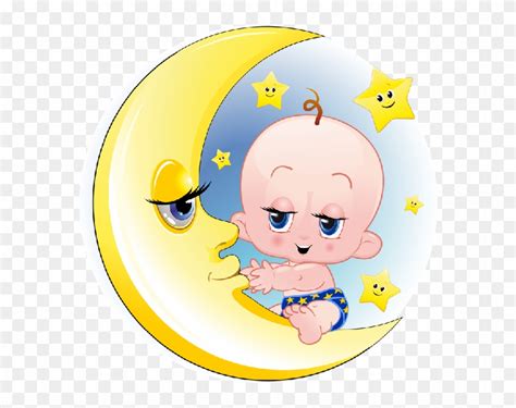 Baby Girl And Boy On Moon Cartoon Clip Art Images Baby On Moon Free