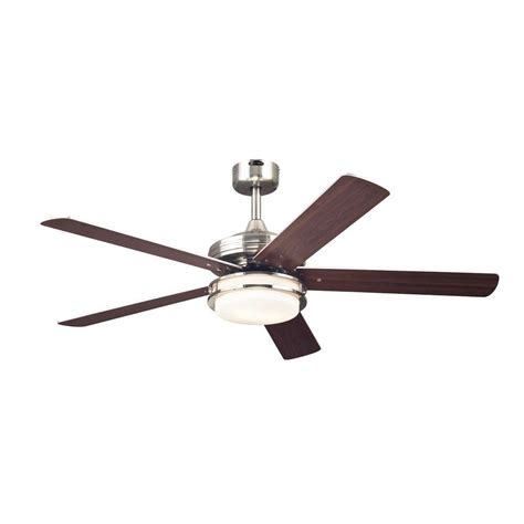 What makes a good ceiling fan? Westinghouse Castle 52 in. Brushed Nickel Ceiling Fan ...
