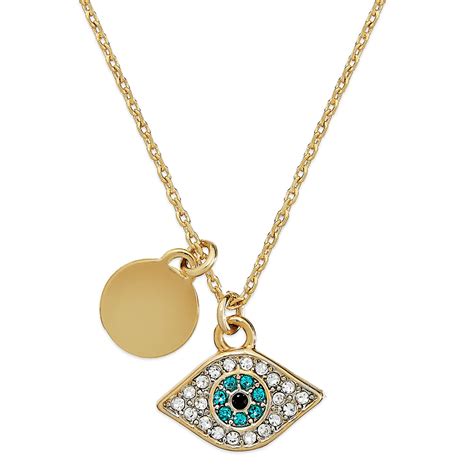Juicy Couture Evil Eye Pendant Necklace In Metallic Lyst