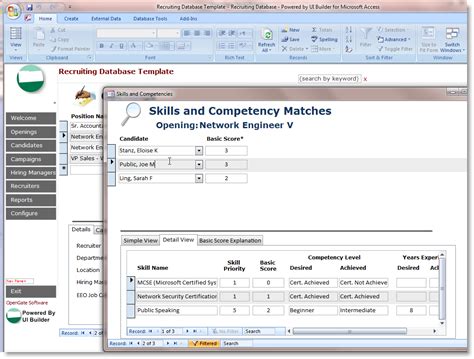 Jul 12, 2021 · basically, the access template is a file that can be used to create a complete database application once it is open. Microsoft Access Employee Recruiting Template | OpenGate ...