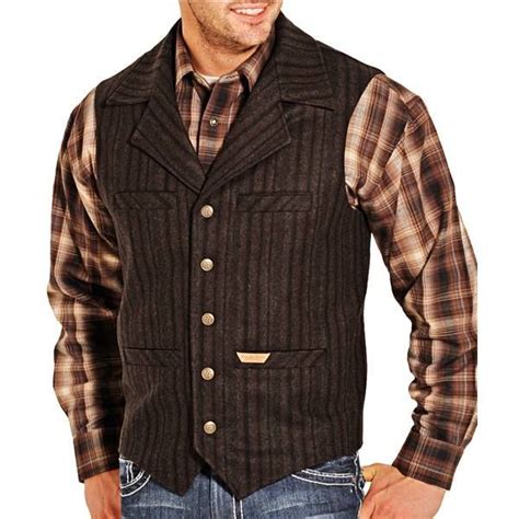 Powder River Outfitters Montana Wool Vest Heather Stripe For Men Wool Vest Vest Outfitter
