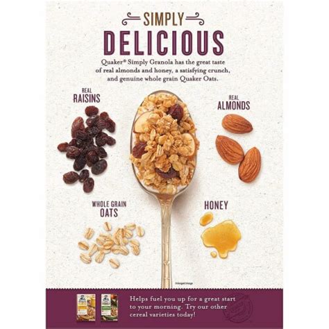 Quaker™ Simply Granola Oats Honey Raisins And Almonds Cereal 2 Ct 28