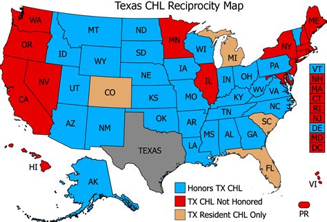 Reciprocity Texas Concealed Handgun License