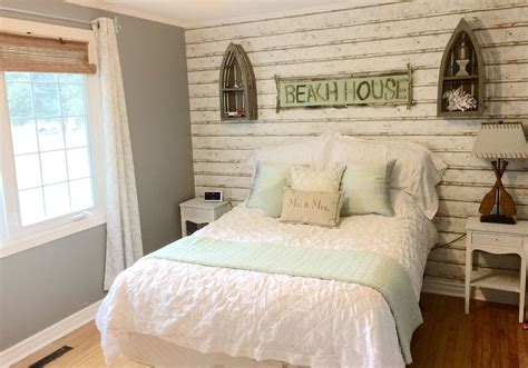 Stonework wall is a faux painting texture design that offers a more dramatic effect on walls than wallpaper or stencil. Beach/Cottage themed bedroom! Wood texture wallpaper ...