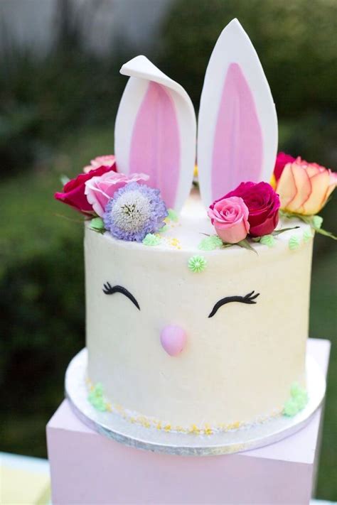 Easter Garden Party Karas Party Ideas Easter Bunny Cake Easter