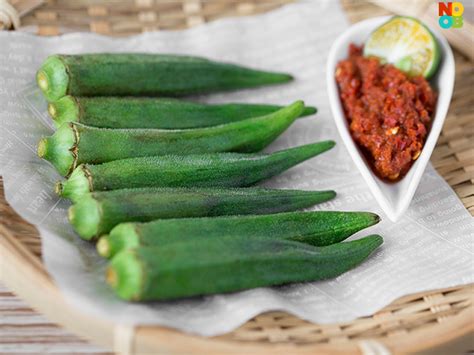 * 2 tablespoons butter * 3/4 cup plus 2 tablespoons sifted flour * 4 egg yolks * 1/2 cup sugar * 4 egg whites. Okra with Sambal Belacan Dip Recipe - Noob Cook Recipes