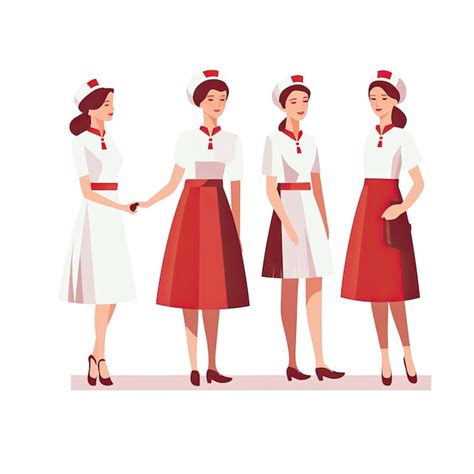 Premium Ai Image Vector Illustration Of Two Female Nurses