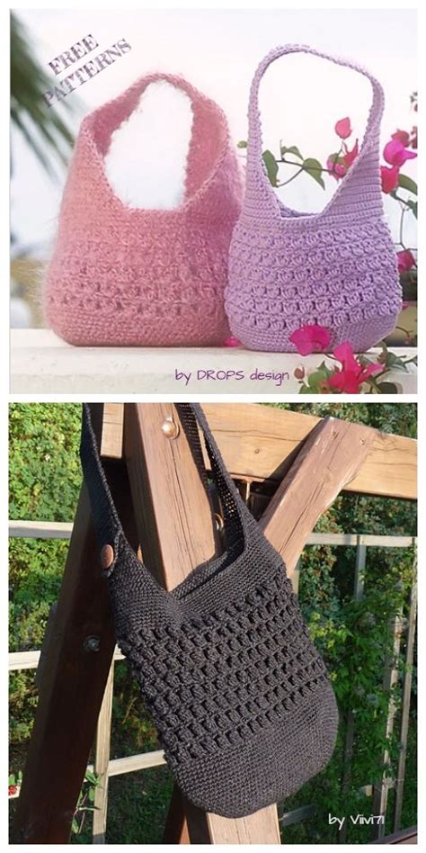 Cluster Stitch Shoulder Bag Free Crochet Pattern Free Crochet Bag