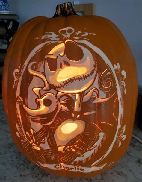 Wonderful Jack Skellington And Zero Pumpkin Carving Disney Pumpkin