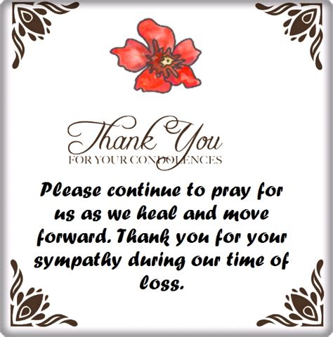 The right condolences thank you messages show that you are a great human. Thank You for Your Condolences Quotes and Notes | Words of ...