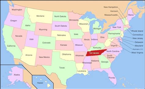 Map Of Tennessee State Map Of Usa