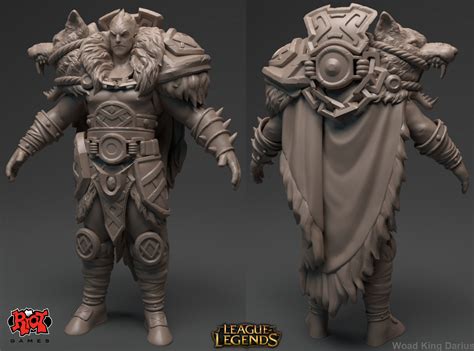 Riot Creative Contest 2017 Character Art Woad King Darius — Polycount