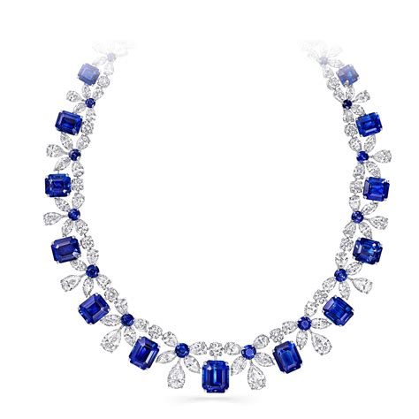 Sapphire And Diamond Necklace Sapphires 9294 Cts Graff Sapphire