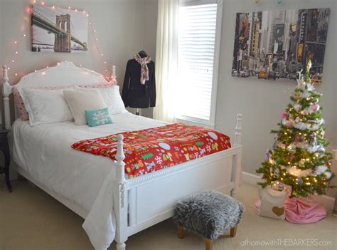 Try a bold color on an accent wall and repeat coordinating colors around the room in small amounts. Holiday Decorating for teen girls-room tour - At Home with ...