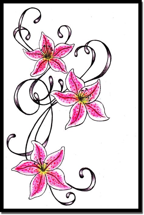 Star Gazer Lilly Drawing.. | My First Attempt at Designing ... 'stargazer' is the best known lily in the world.