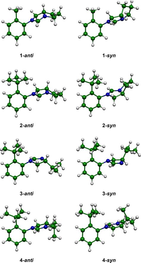 Optimized Structures Of Compounds 14 In Both Conformations Anti And