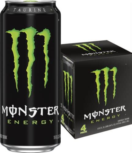 Monster Energy Drink Multipack Cans 4 Ct 16 Fl Oz King Soopers