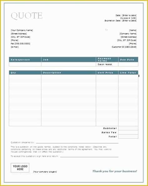 Construction Quotes Templates For Free Of Carpenter Invoice Template