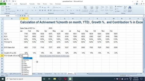 Learn How To Calculate Growth Achievement And Contribution In Excel