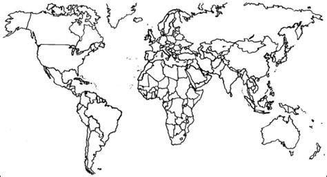 Mapa Mundi Continentes Para Colorear World Map Outline World Map