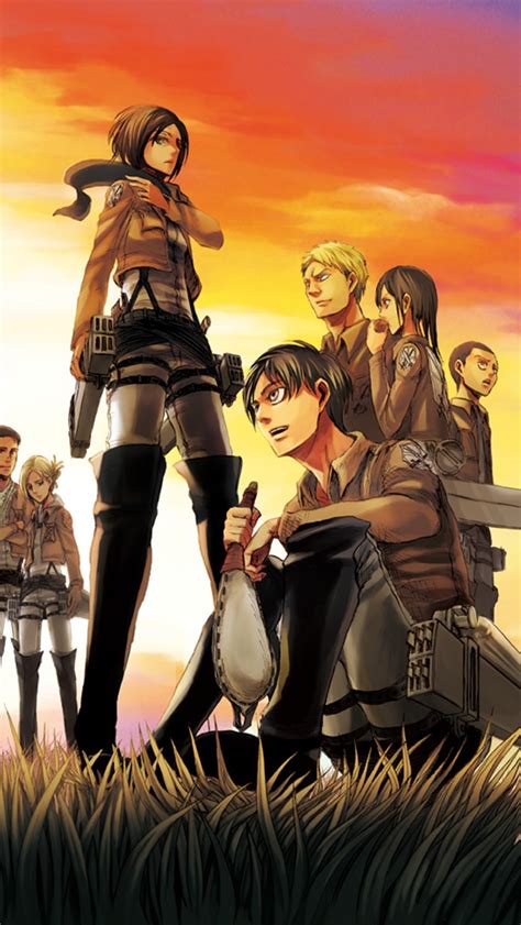 All content must be related to the attack on titan series. スマホ壁紙Box: 進撃の巨人 4巻表紙 壁紙