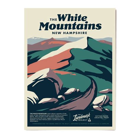 White Mountains Poster Clean Work Area Landmark Poster Mountain