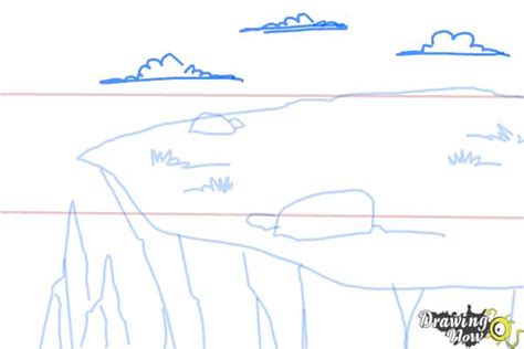 Draw lines at the op of the head for hear. How to Draw a Cliff - DrawingNow