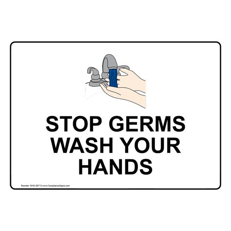 Stop Germs Wash Your Hands Poster