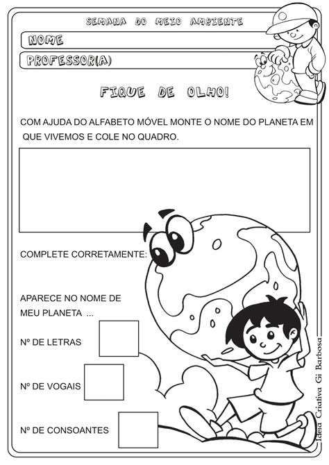 Um ser vivo que anda sempre bem escondidinho. Atividade Semana do Meio Ambiente