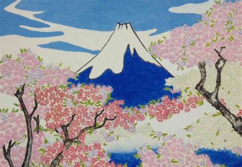 Japanese Art And A Spice Of Ukiyo E Mountains In Blue And The Kami Of