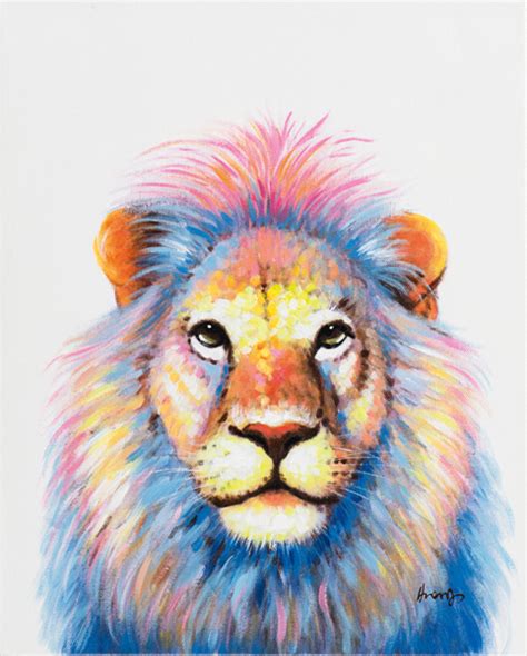 Pour un style plus modéré, nous conseillons d'allier un tableau. Tableau ANIMAL POP-ART Lion fabuleux couleurs vives ...