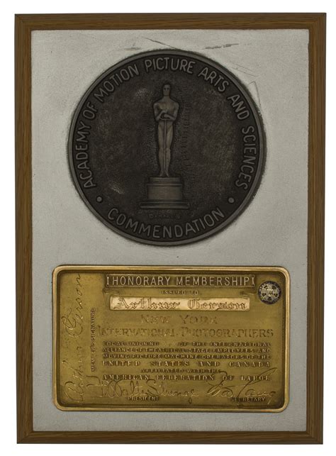 Lot Detail Academy Award Commendation