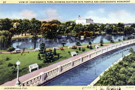 Florida Memory View Of Confederate Park Showing Scottish Rite Temple