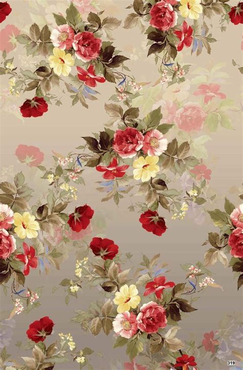 Pin By Rathod On Textile Design Floral Wallpaper Vintage Flowers